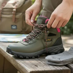 Almwalker Outdoorboots Alba ATX Damen (Oliv/Pink)