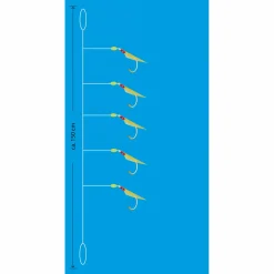 Aquantic Real Skin Vorfach Rig 5 (Chartreuse)