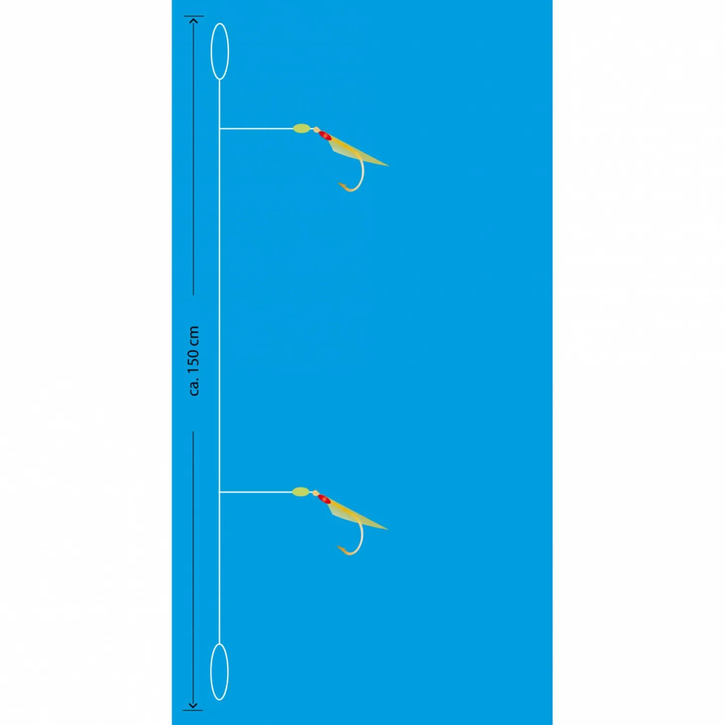 Aquantic Real Skin Vorfach Rig 2 (Chartreuse)