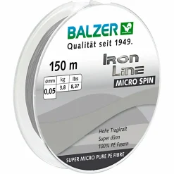 Balzer Angelschnur Iron Line Micro Spin (grau, 150 m)