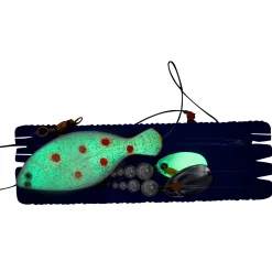 Balzer Plattfisch-Blinker (Rücken fluo-weiß, Bauch orange)