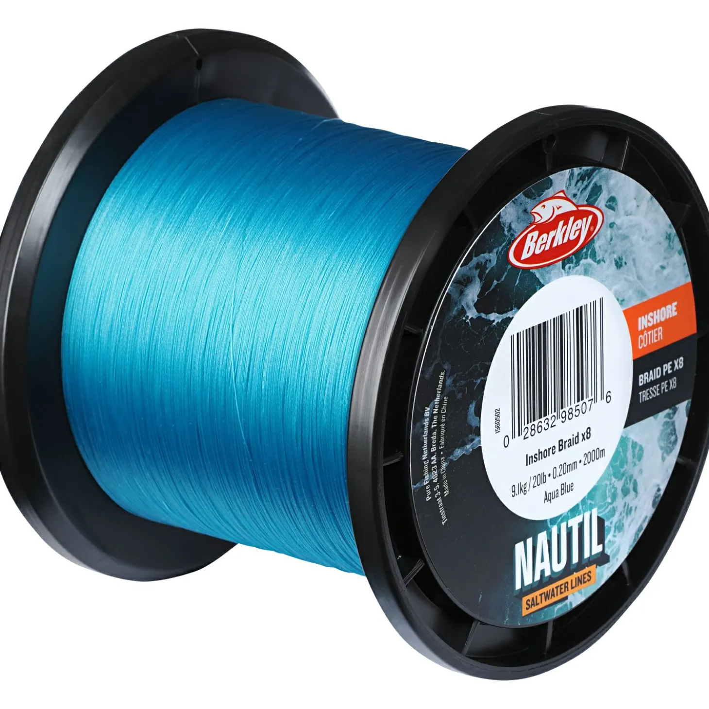 Berkley Angelschnur Nautil Inshore Braid (aqua-blue, 150 m)