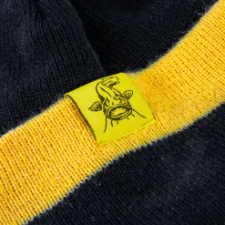 Black Cat Beanie Hat (Black/Yellow)