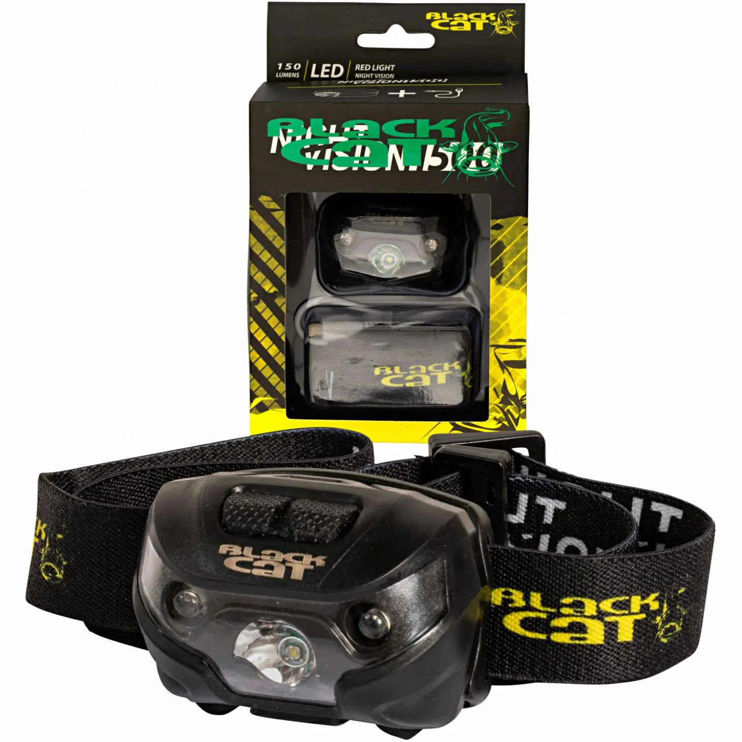 Black Cat Kopflampe Night Vision 1500