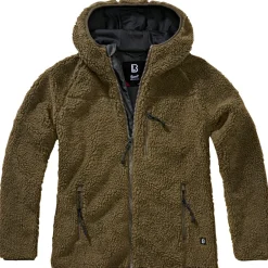 Brandit Women Teddyfleece Jacket Hooded Damen, mit Kapuze (Olive)
