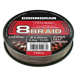 Cormoran Angelschnur Corastrong 8-Braid Super Fast Sinking (dunkelbraun)