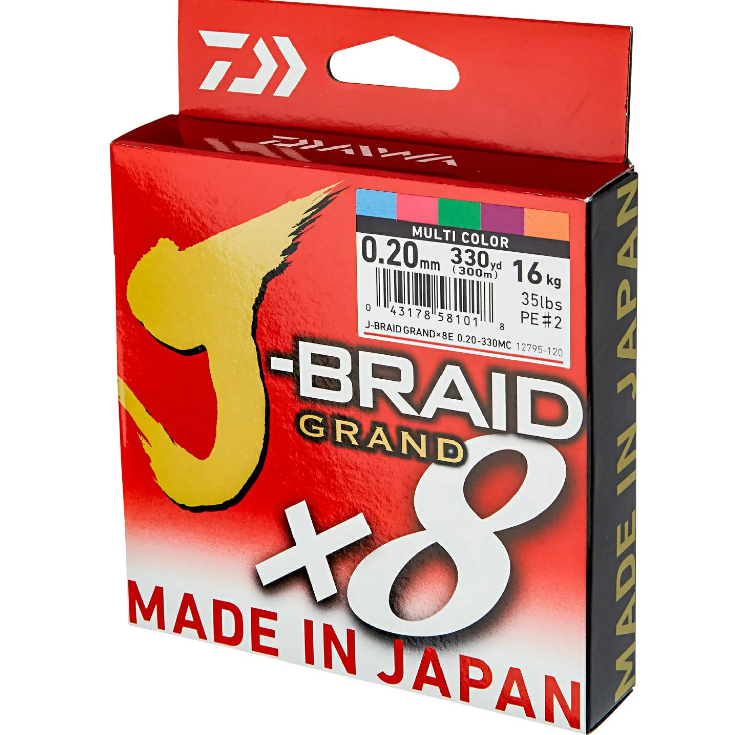 Daiwa Angelschnur J-Braid Grand X8 (multi-color, 150 m)