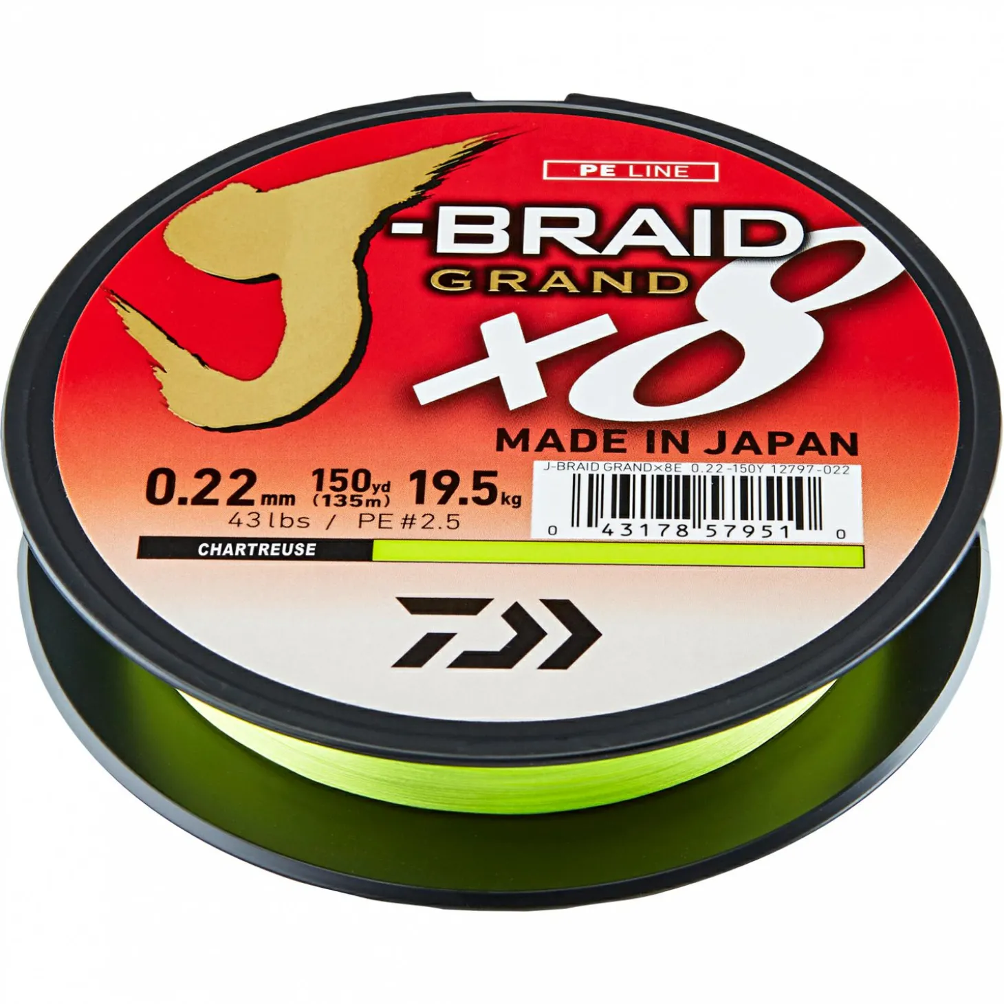 Daiwa Angelschnur J-Braid Grand X8 (chartreuse, 270 m)