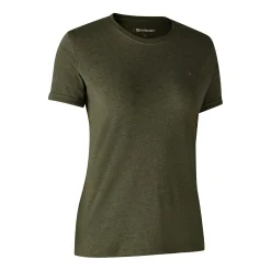 Deerhunter 2er-Pack Ladies Basis T-Shirts Damen (Adventure Green Melange)
