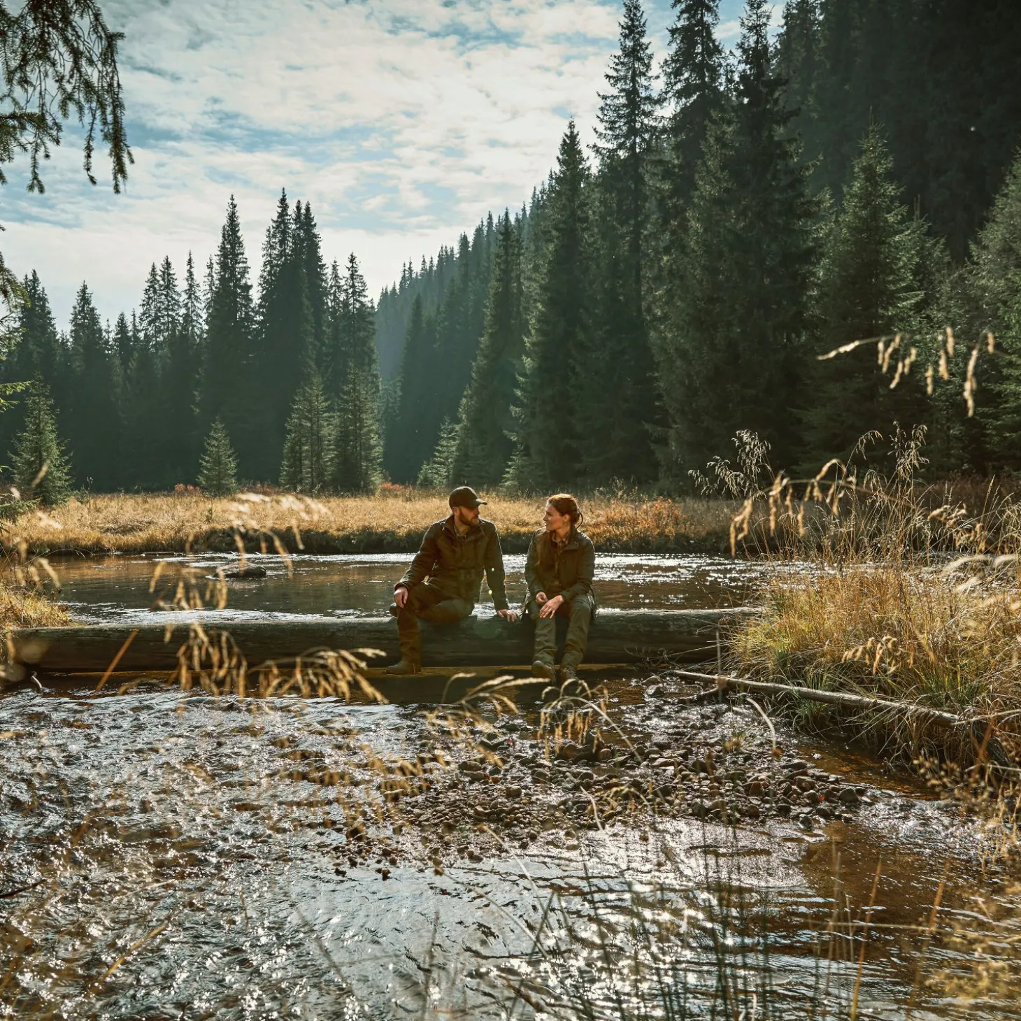 Deerhunter Moor wattierte Jacke Herren, mit Strick (Timber)