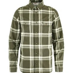 Fjällräven Övik Lite Flannel Shirt M Herren (Laurel Green-Chalk White)