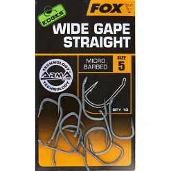 Fox Angelhaken Edges Wide Gape Straight Hooks X10