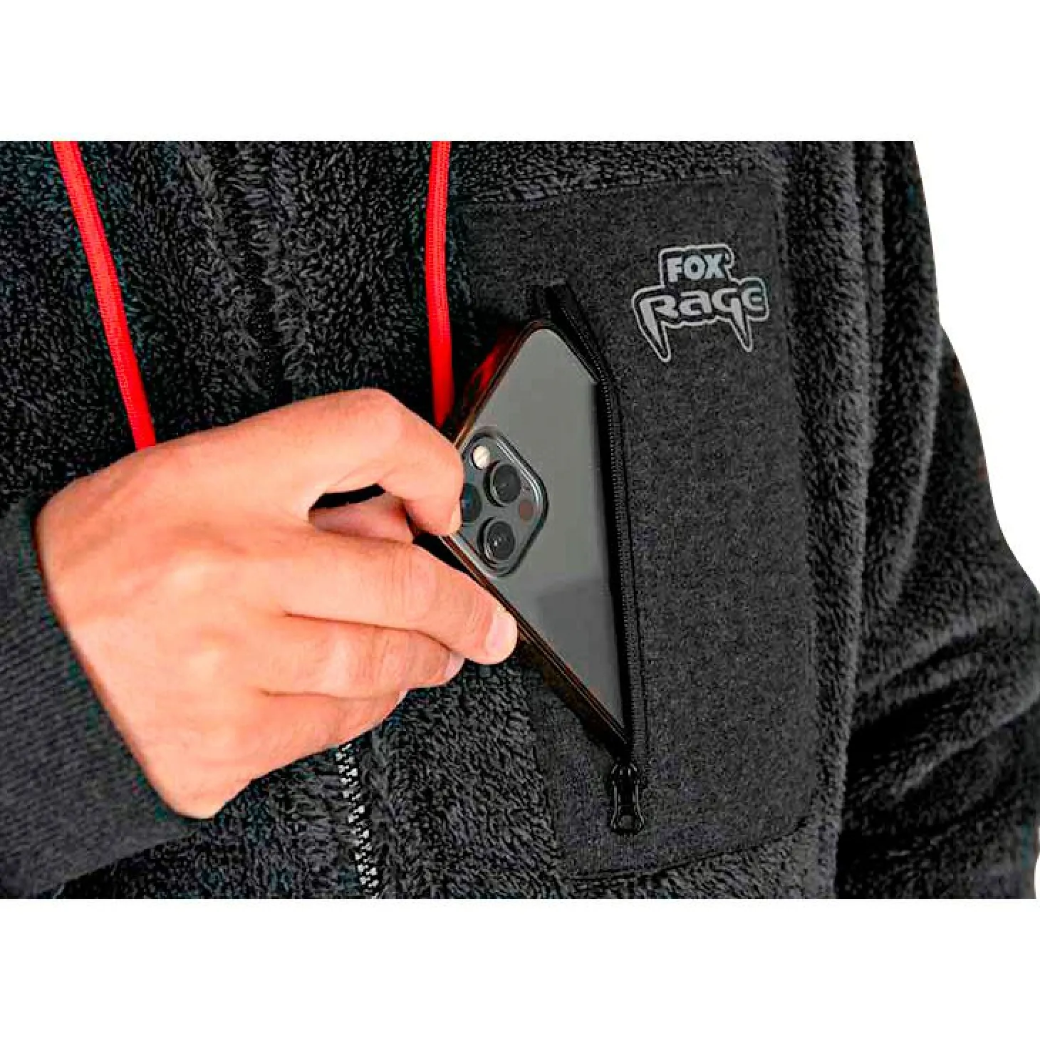 Fox Rage Reversible Sherpa Hoody Herren (Black)
