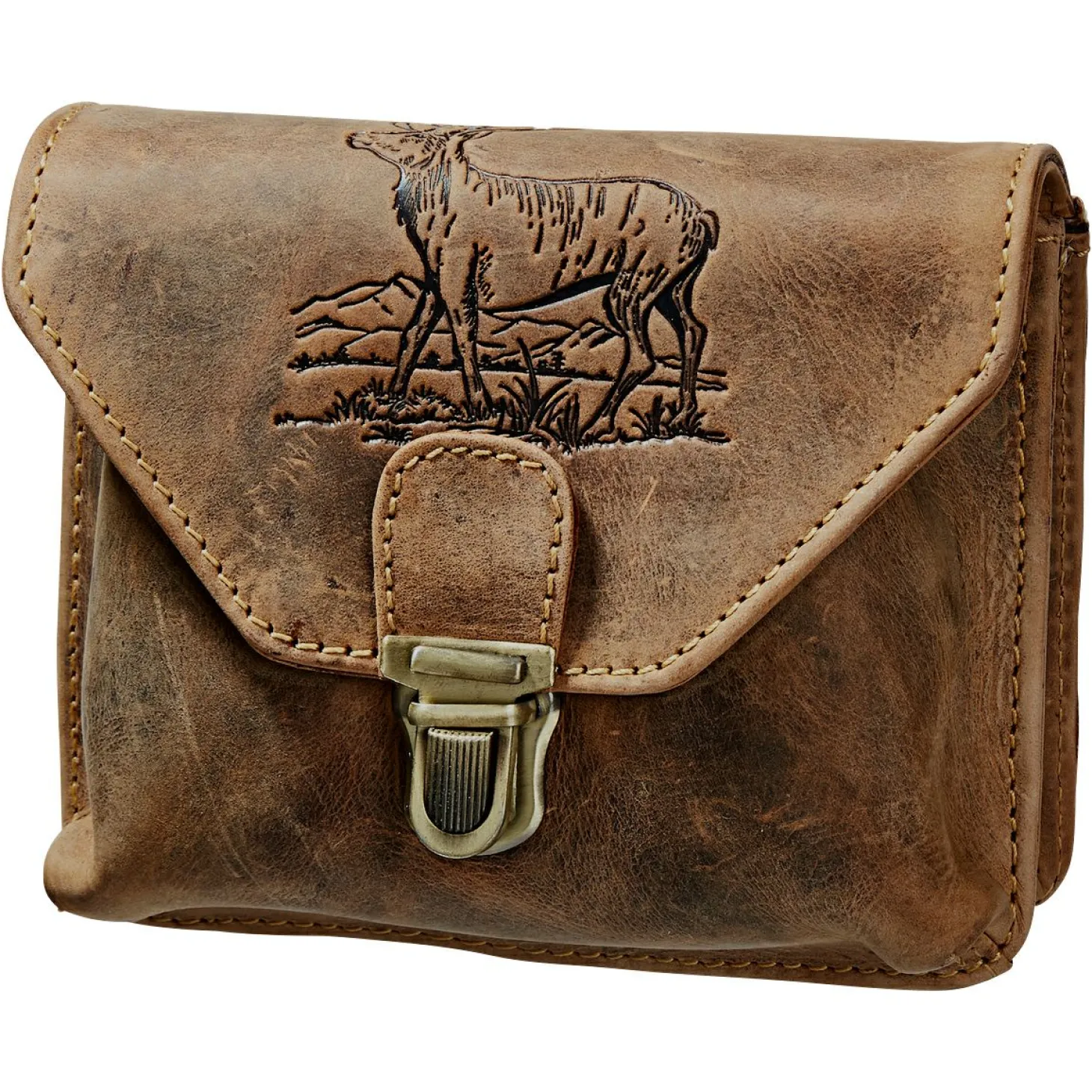 Green Burry Vintage Outdoor Gürteltasche Hirsch (Leder)