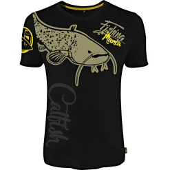 Hotspot Fishing Mania CatFish T-Shirt Herren (Black)