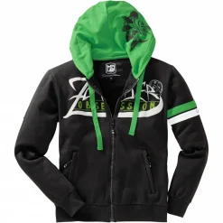 Hotspot Zander Obsession Zipped Sweater Herren (Black/Green)