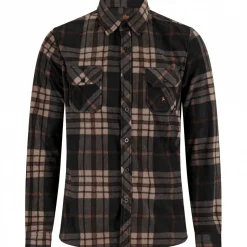 il Lago Basic Fleecehemd Winterberg Herren (Anthrazit/Braun)