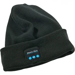 il Lago Prestige Beanie, m. Bluetooth Kopfhörer & LED-Lampe (Schwarz)
