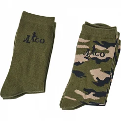 il Lago Prestige 5er-Set: Socken Unisex (Camouflage/Oliv)