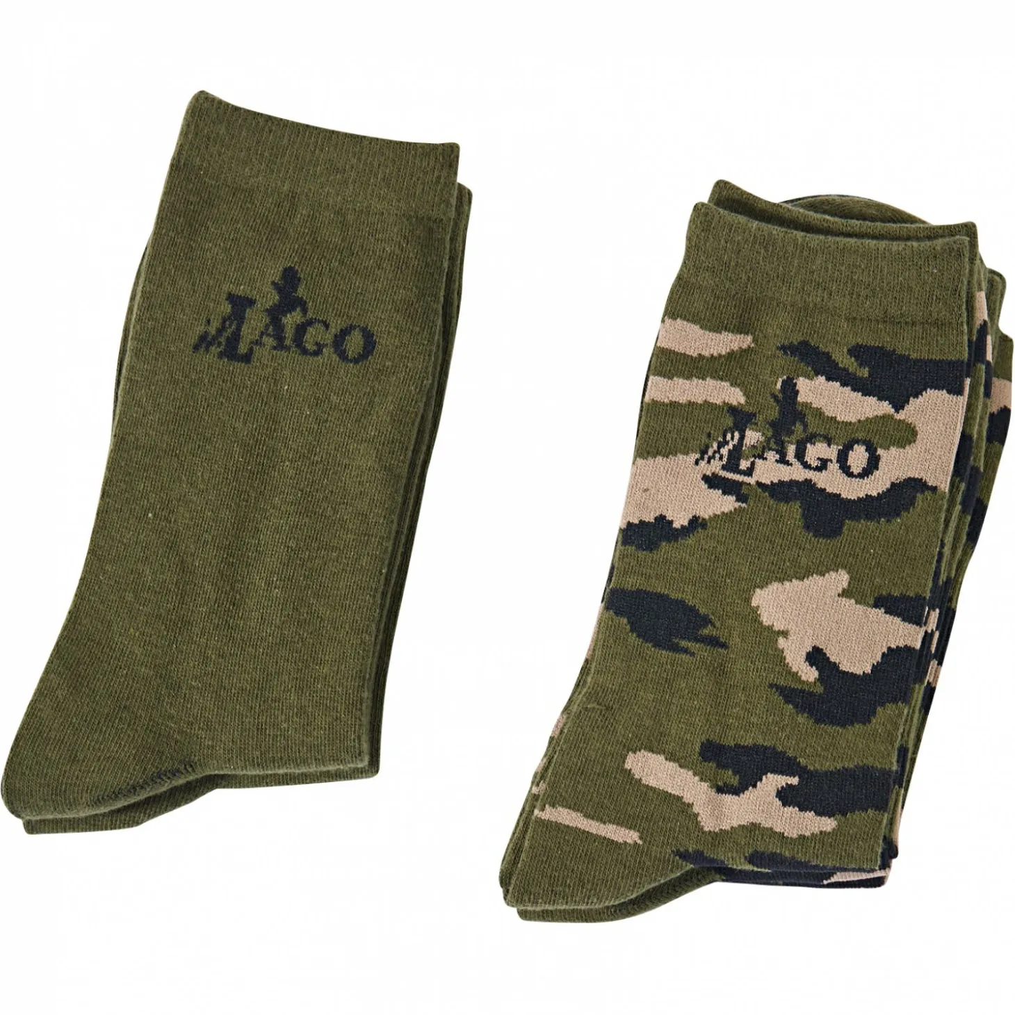 il Lago Prestige 5er-Set: Socken Unisex (Camouflage/Oliv)