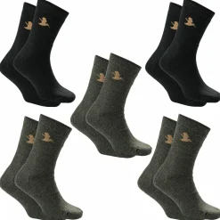 il Lago Prestige 5er-Set: Thermosocken Geo Pro Unisex (Oliv/Schwarz)