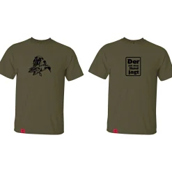 il Lago Prestige 2er-Set: T-Shirt "Der mit dem Hund jagt" Herren (Oliv)