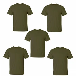 il Lago Prestige 5er-Set: T-Shirts Herren (Oliv)