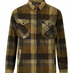 il Lago Prestige Fleecejacke Holzfäller Herren (Grün/Braun)