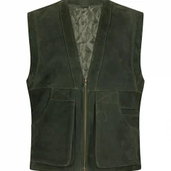 il Lago Prestige Lederweste Field Vest Herren (Oliv)