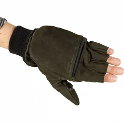 il Lago Prestige Nubukleder Handschuhe Unisex (Oliv/Schwarz)