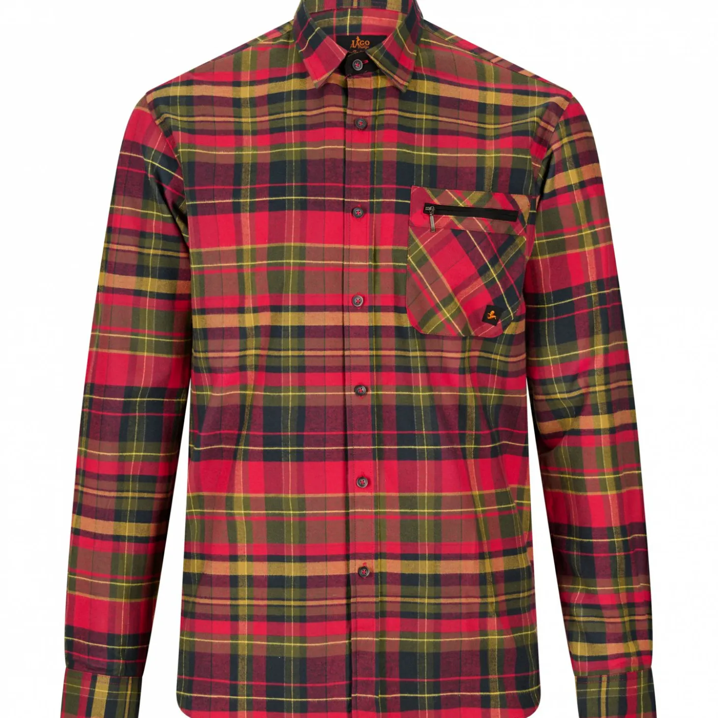 il Lago Prestige Oberhemd Scandica Herren (Rot/Oliv)