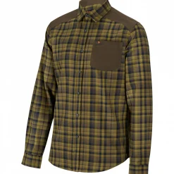 il Lago Prestige Outdoorhemd Finn Herren (Oliv/Schwarz)