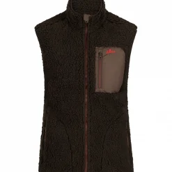 il Lago Prestige Teddyfleece-Weste Herren (Braun/Rot)