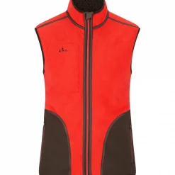 il Lago Prestige Teddyfleece-Weste Herren (Braun/Rot)