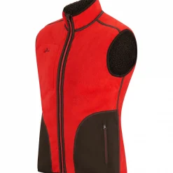 il Lago Prestige Teddyfleece-Weste Herren (Braun/Rot)