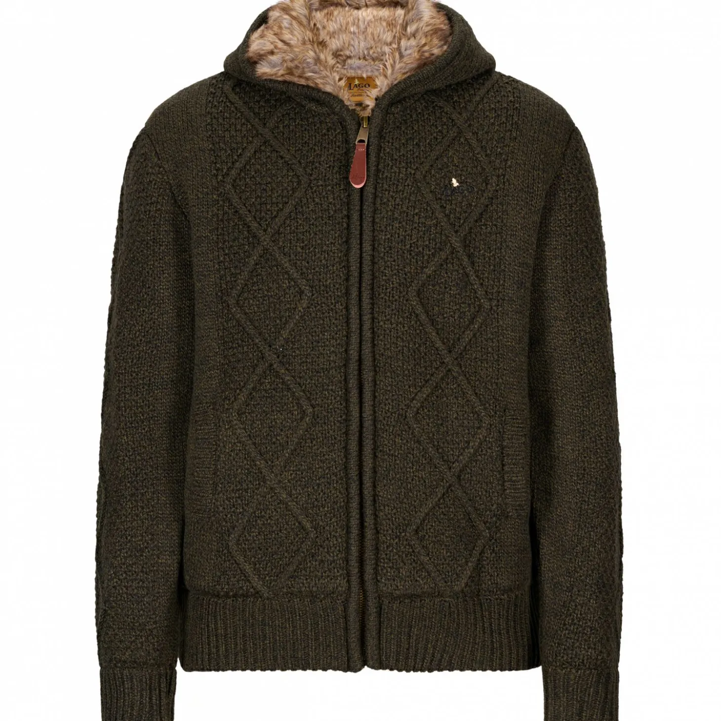 il Lago Prestige Wolljacke Hordaland Herren (Oliv)