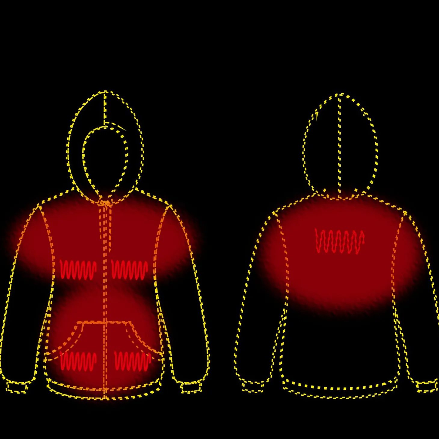 il Lago Red Level Sweatjacke Feuerland Herren, beheizbar (Oliv)