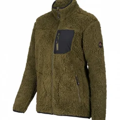 il Lago Sie Faserpelzjacke Alva Damen (Oliv/Schwarz)