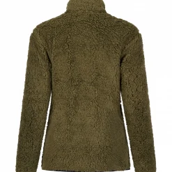 il Lago Sie Faserpelzjacke Alva Damen (Oliv/Schwarz)