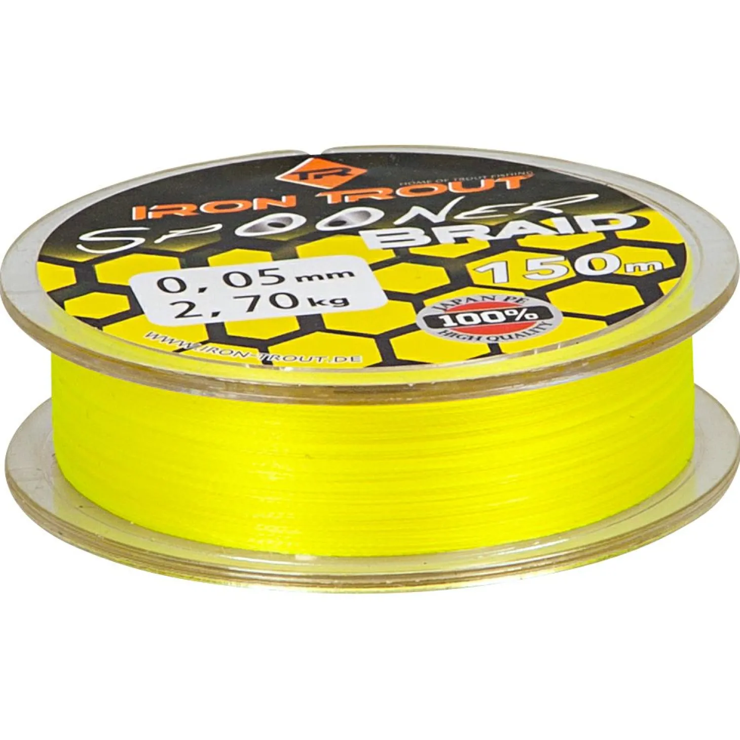 Iron Trout Angelschnur Spooner Braid (gelb, 150 m)