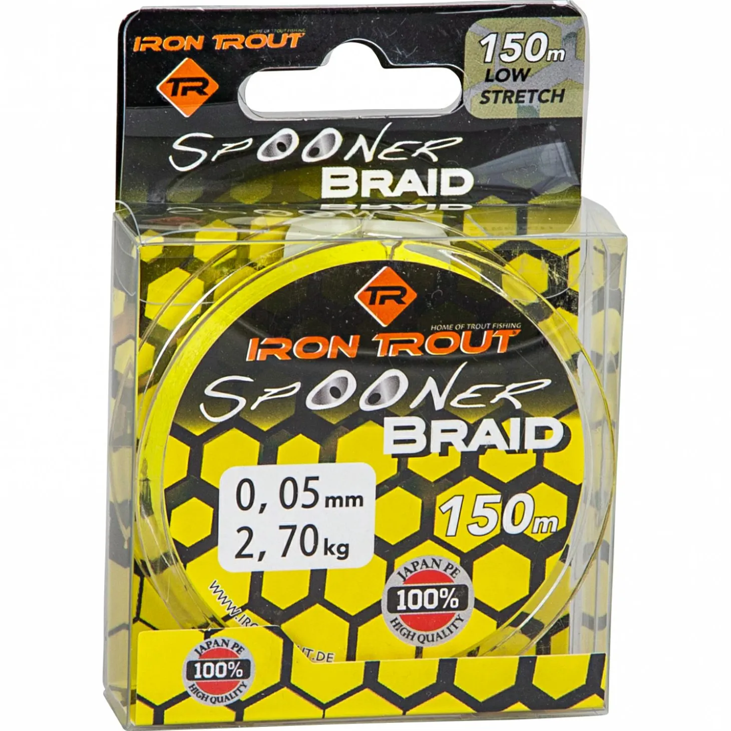 Iron Trout Angelschnur Spooner Braid (gelb, 150 m)