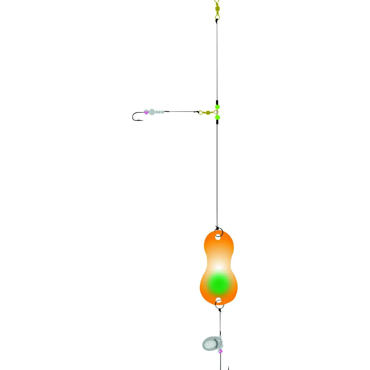 Kinetic Plattfisch-Vorfach Sabiki Plaice Leader Rig (sunset)