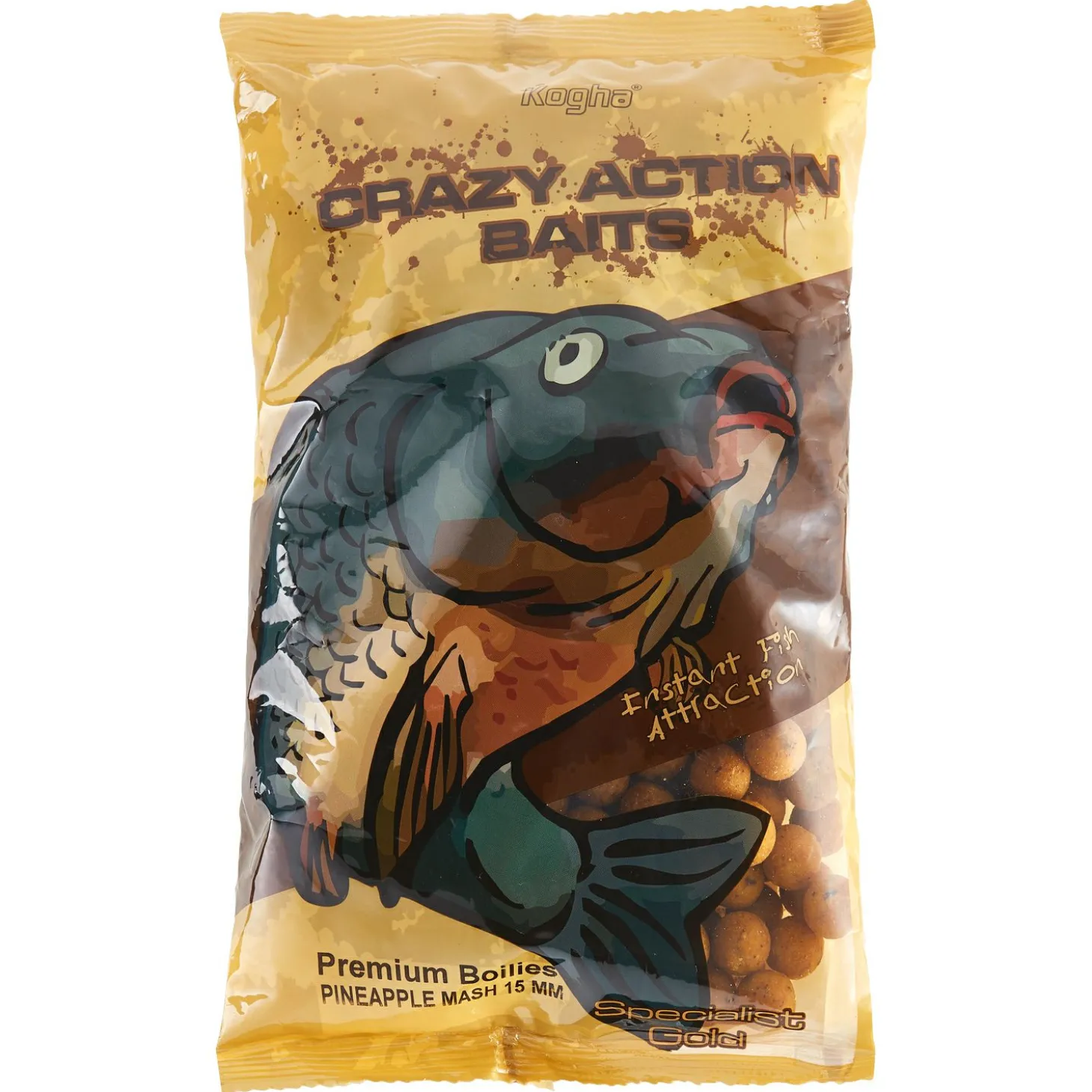 Kogha Boilies Crazy Action Baits Specialist Gold (Pineapple)