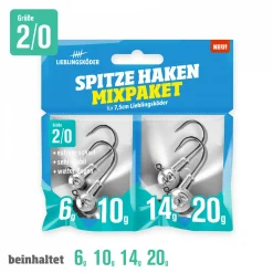 Lieblingsköder Angelhaken Spitze (2/0 Mixpaket)