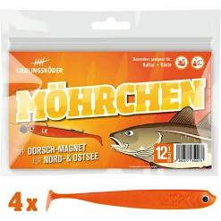 Lieblingsköder Gummifisch Zanderköder (12,5 cm, Möhrchen)