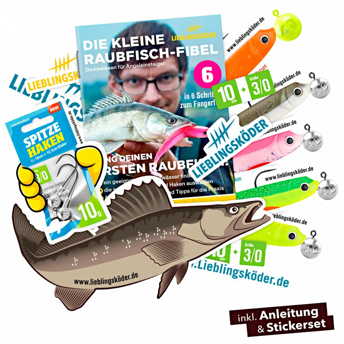 Lieblingsköder Gummifisch Zanderköder (10 cm, Ultimate Collection Trübes Wasser)