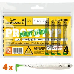 Lieblingsköder Gummifisch Zanderköder (12,5 cm, Sunny Lemon)