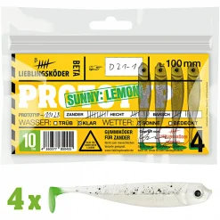 Lieblingsköder Gummifisch Zanderköder (10 cm, Sunny Lemon)