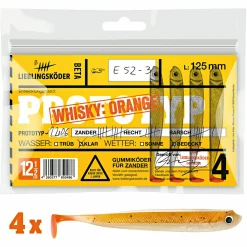 Lieblingsköder Gummifisch Zanderköder (12,5 cm, Whisky Orange)