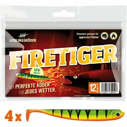 Lieblingsköder Gummifisch Zanderköder (12,5 cm, Firetiger)